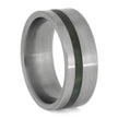 Moss Agate in Titanium Ring