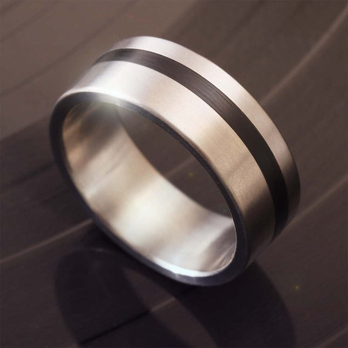 Vinyl Record Wedding Band for Men