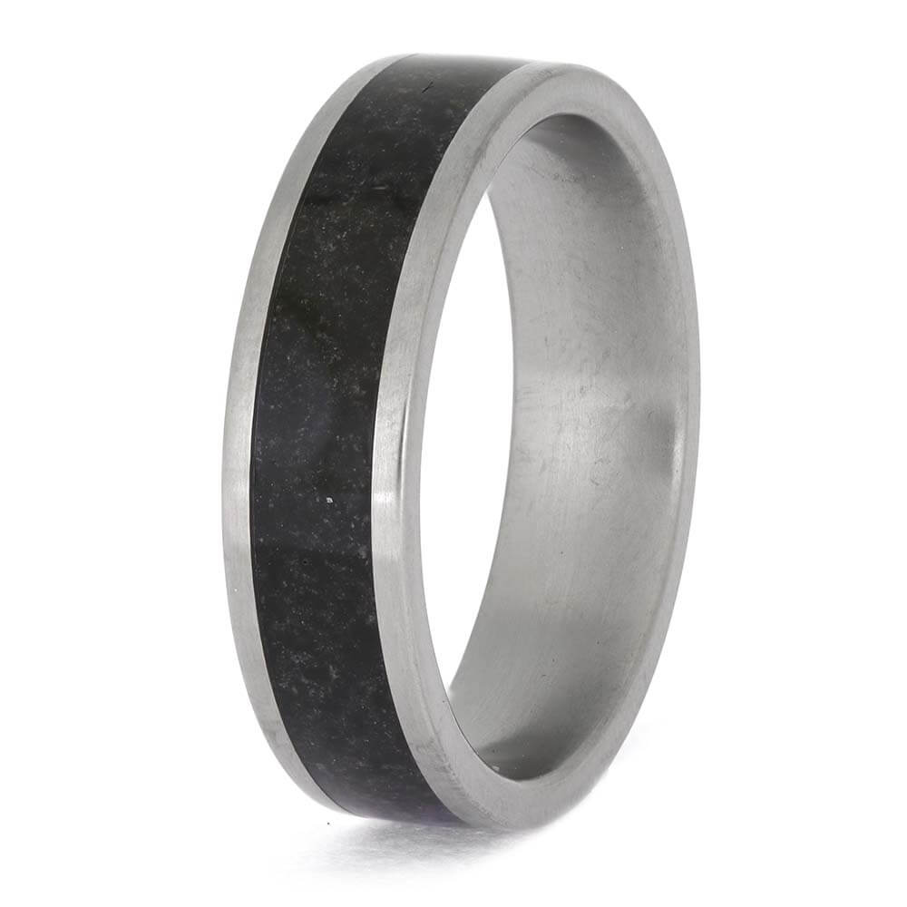 Basalt Lava Ring in Titanium