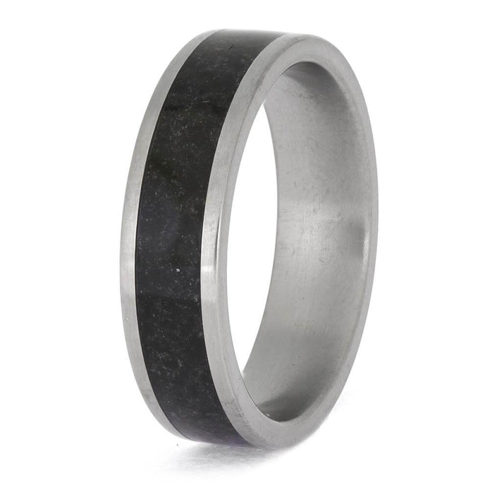 Basalt Lava Ring in Titanium