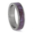 Custom Wedding Band with Purple Jade