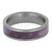 Ring for Men with Purple Jade Inlay