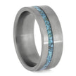 Titanium Ring with Crushed Kingman Turquoise