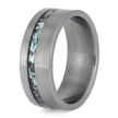 Titanium Ring with Abalone Inlay