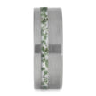 Moss Agate Wedding Band