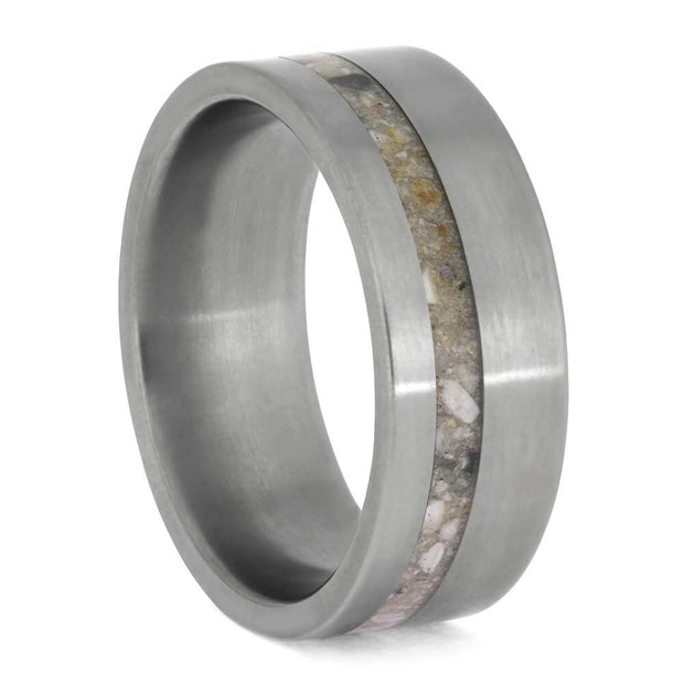 Minimalist Titanium Ring with Cremains