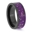 Purple Memorial Ring with Enamel and Ashes