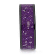 Purple Memorial Ring with Enamel and Ashes