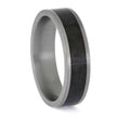 Unique Carbon Fiber Wedding Band in Titanium