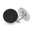 Forged Carbon Fiber Cuff Links in Silver