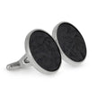 Forged Carbon Fiber Cuff Links in Silver