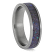 June Birthstone Wedding Band with Alexandrite Inlay