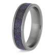 June Birthstone Wedding Band with Alexandrite Inlay