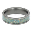 Synthetic Opal and Kingman Turquoise Wedding Band