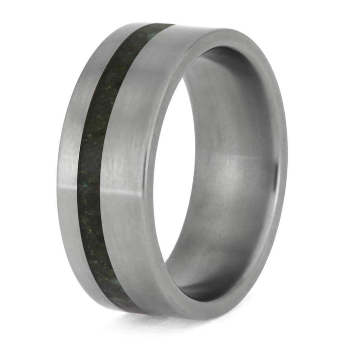 Chrysocolla and Titanium Ring for Men