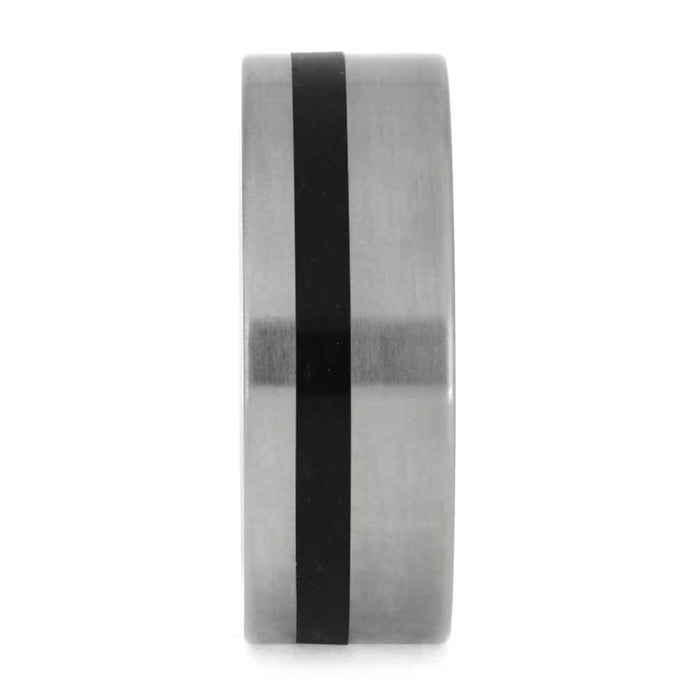 Pet Memorial Ring with Collar Fabric Inlay