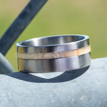 Baseball Bat Ring in Titanium