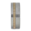 Custom Wedding Band with Baseball Bat Wood