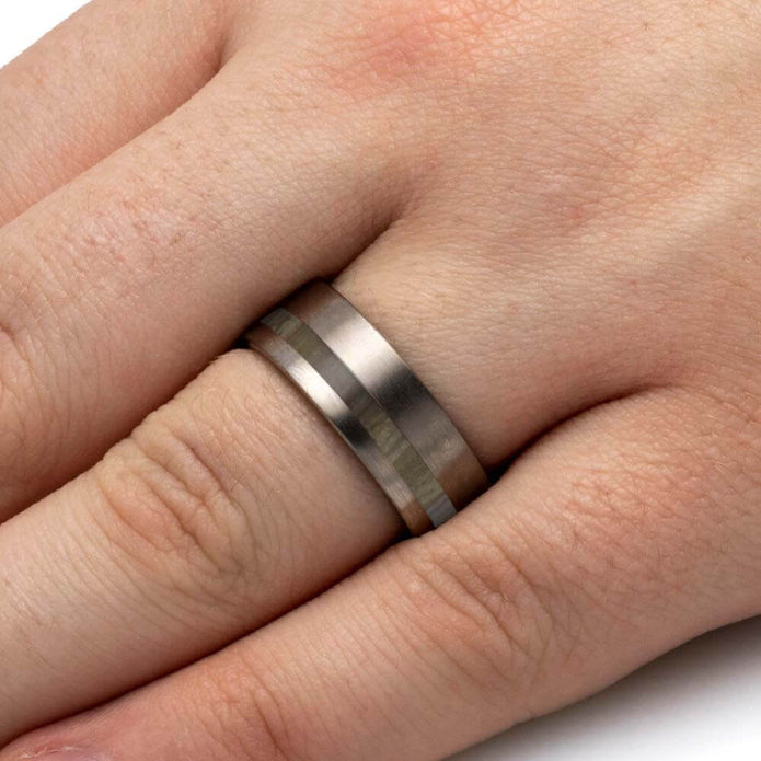 Handmade Petrified Wood Wedding Band