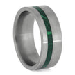 Malachite Wedding Band in Titanium