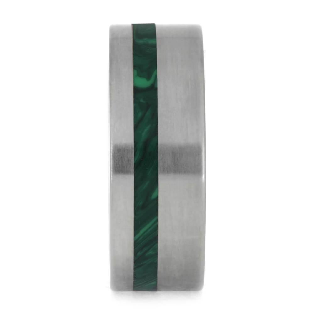 Custom Malachite Wedding Band