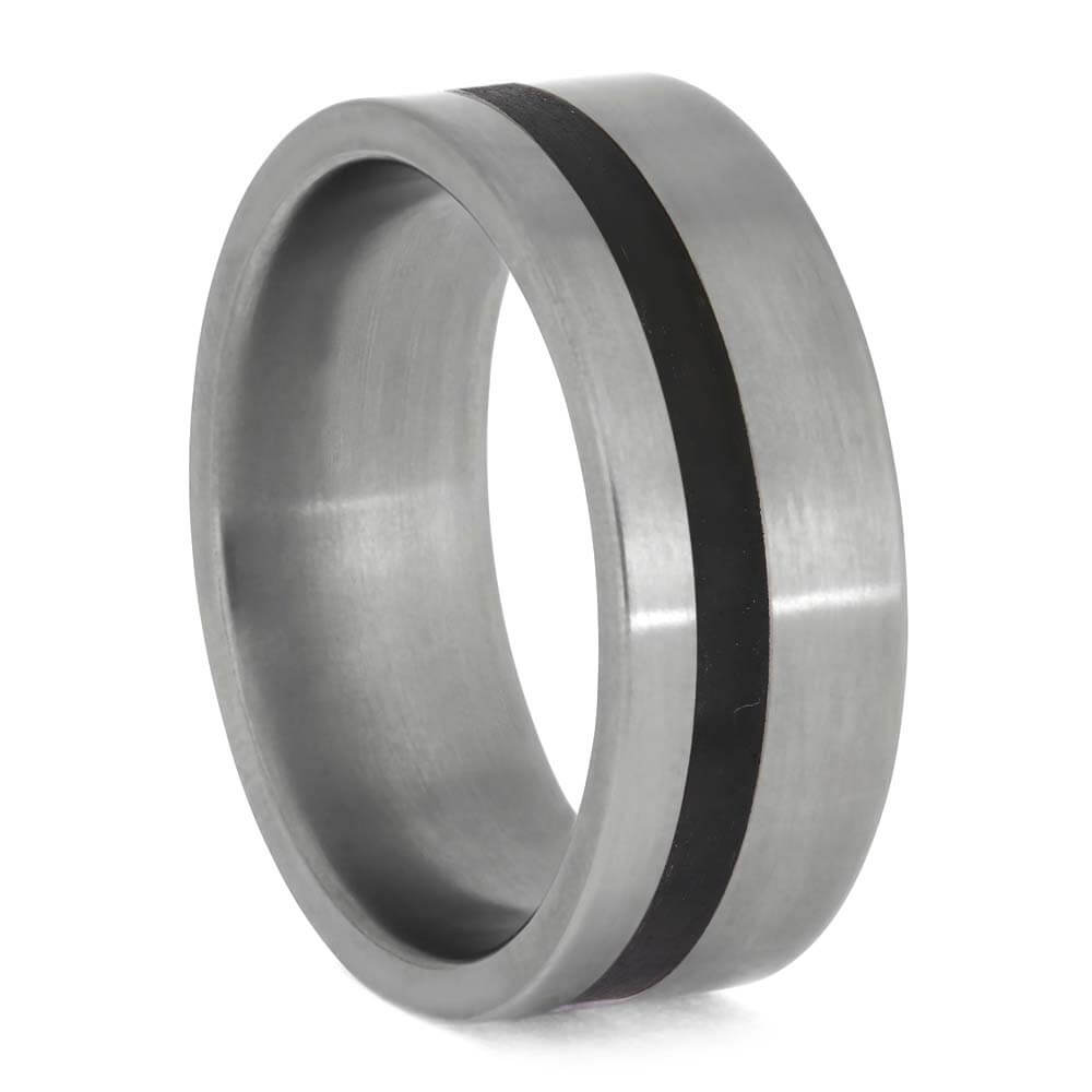 Unique Obsidian Wedding Band for Men