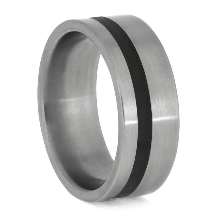 Unique Obsidian Wedding Band for Men