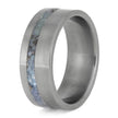 Solid Larimar Stone Wedding Band for Men