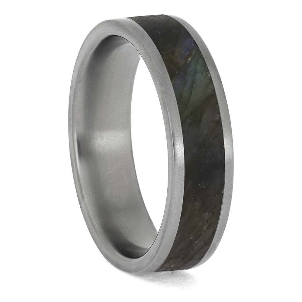 Unique Labradorite Wedding Band