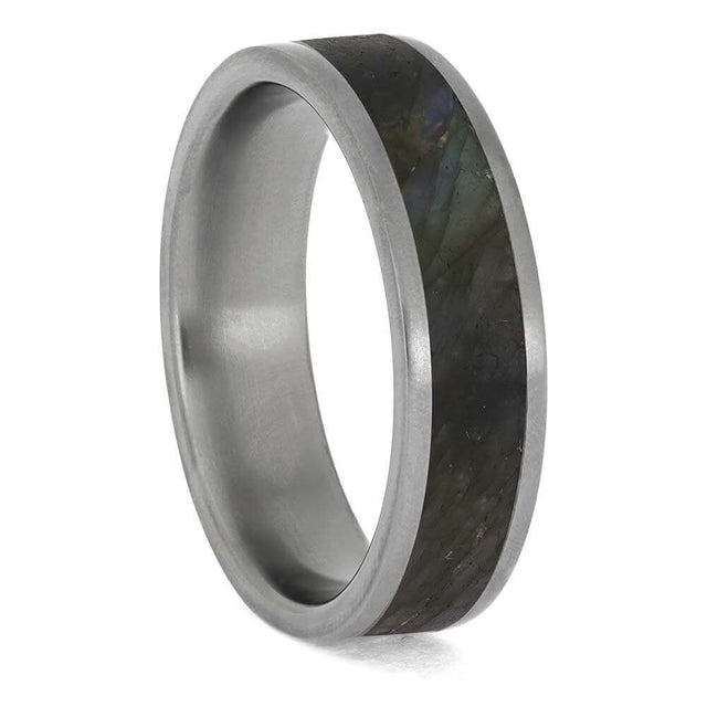 Unique Labradorite Wedding Band