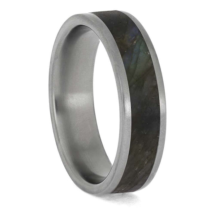 Unique Labradorite Wedding Band