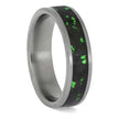Custom Green Foil and Forged Carbon Fiber Wedding Band