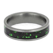 Green and Black Wedding Band for Men
