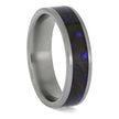 Blue Foil and Carbon Fiber Wedding Band