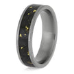 Gold Foil and Carbon Fiber Wedding Band