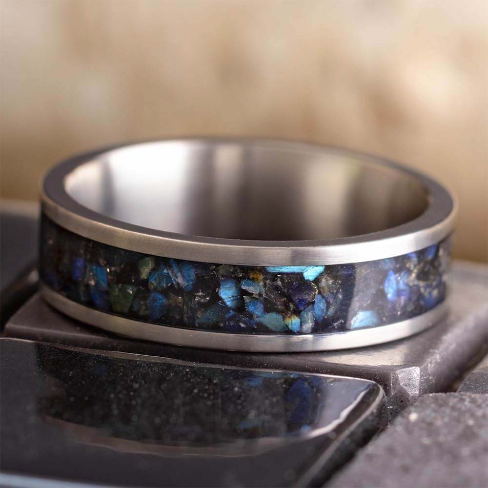 PRY Monolith Ring【BLACK LABRADORITE】 PRY Monolith Ring【BLACK LABRADORITE】 Black Obsidian Labradorite