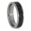 Crushed Labradorite and Titanium Wedding Band