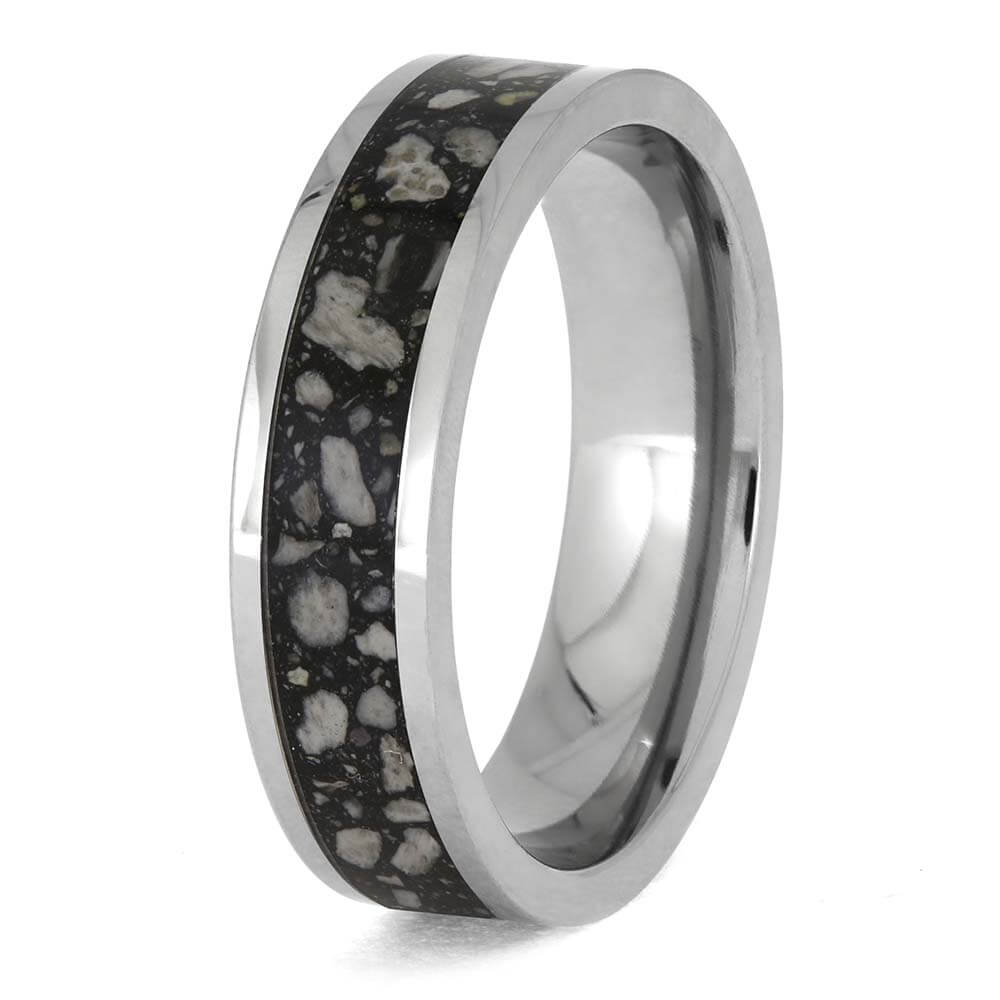 Custom-Made Black Ring with Ashes