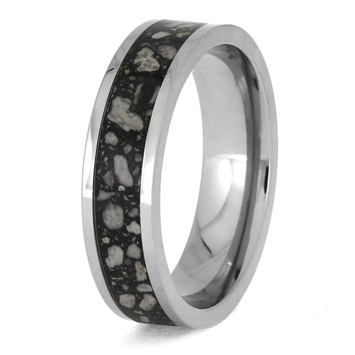 Custom-Made Black Ring with Ashes