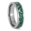 Green Enamel and Titanium Memorial Ring