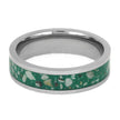 Custom Memorial Ring with Green Enamel