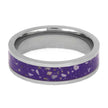 Custom Purple Memorial Ring with Ashes Inlay