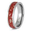 Red Memorial Ring with Ashes and Enamel