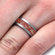 Red Memorial Ring with Ashes and Enamel