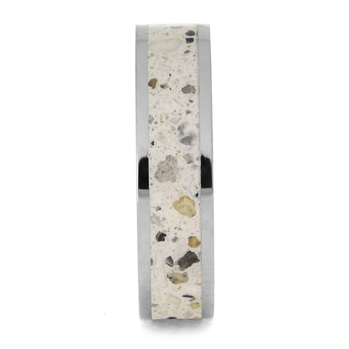 White Enamel Memorial Ring