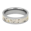 White Enamel and Titanium Memorial Ring