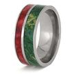 Handmade Wedding Band for Men with Dyed Woods
