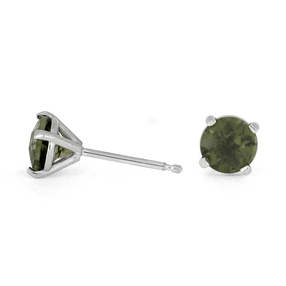 Moldavite Stud Earring Set