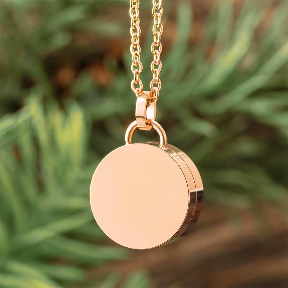 Rose Gold Colored Urn Necklace