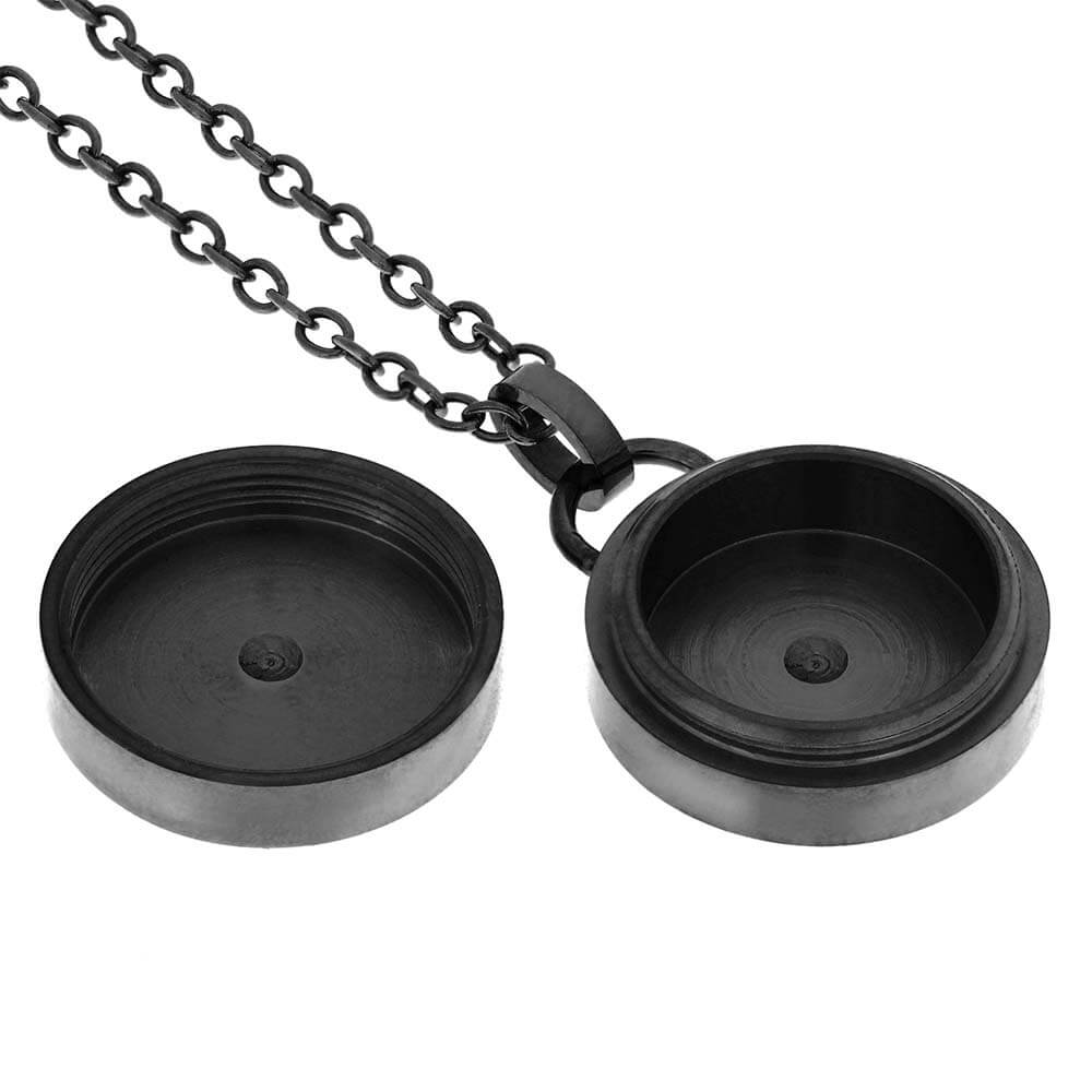 Black Round Urn Necklace